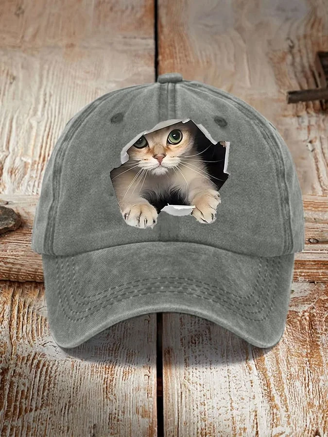 Cute Cat Print Cat Lovers Hat