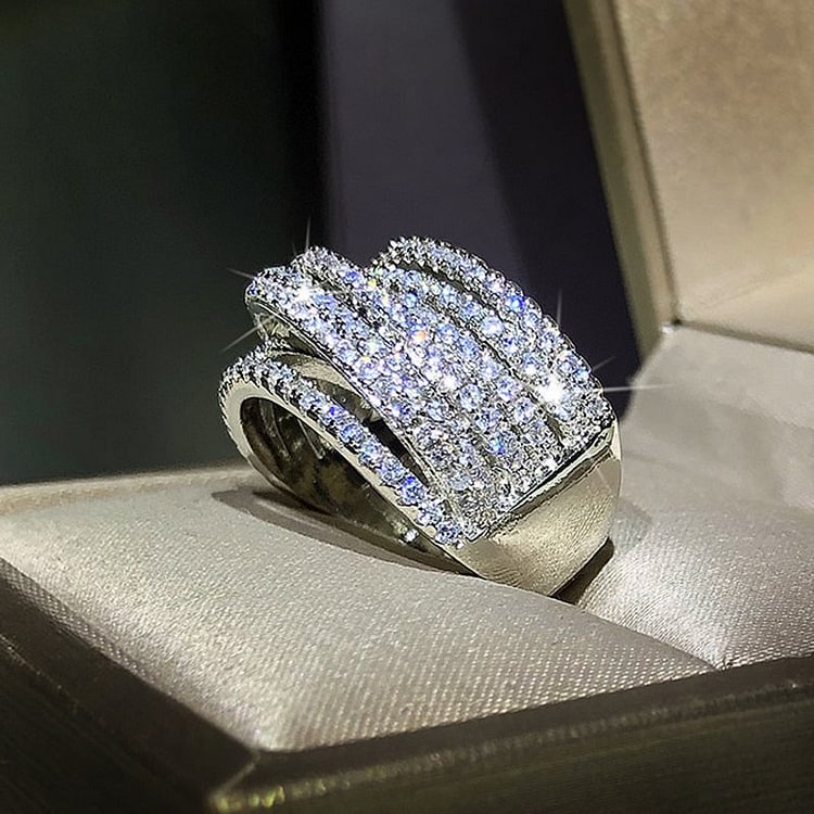 YOY-925 Sterling Silver  Design Zirconia Wedding Ring