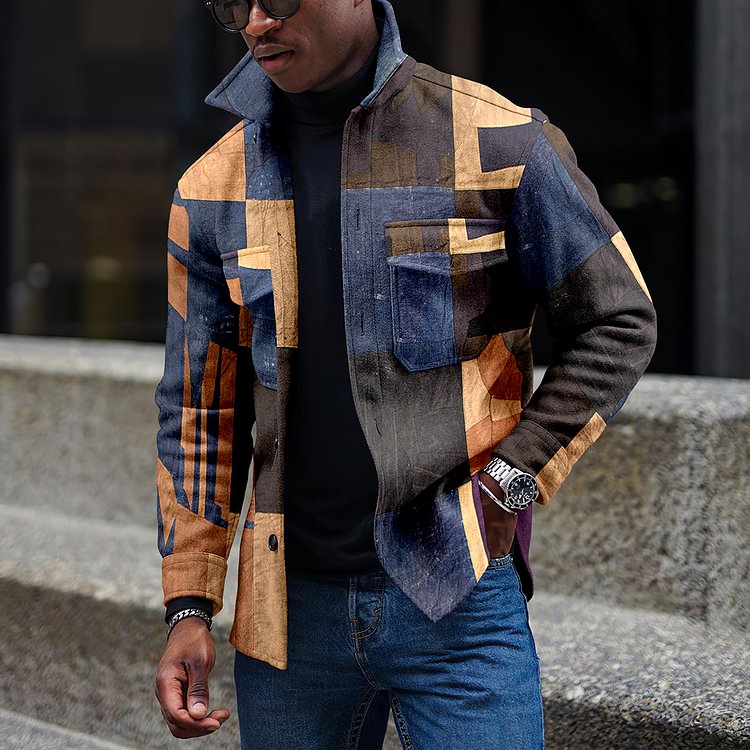 LONG-SLEEVED CASUAL WOOLEN MEN'S JACKET-657