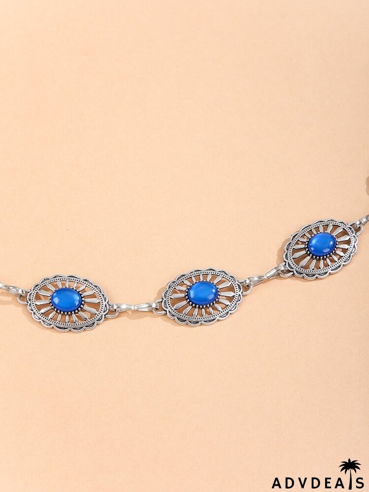 Hollow Out Geometric Decor Chain Belt