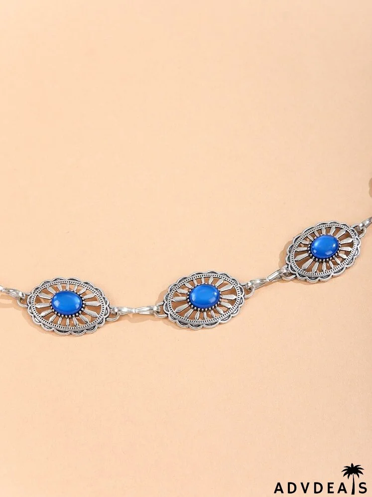 Hollow Out Geometric Decor Chain Belt