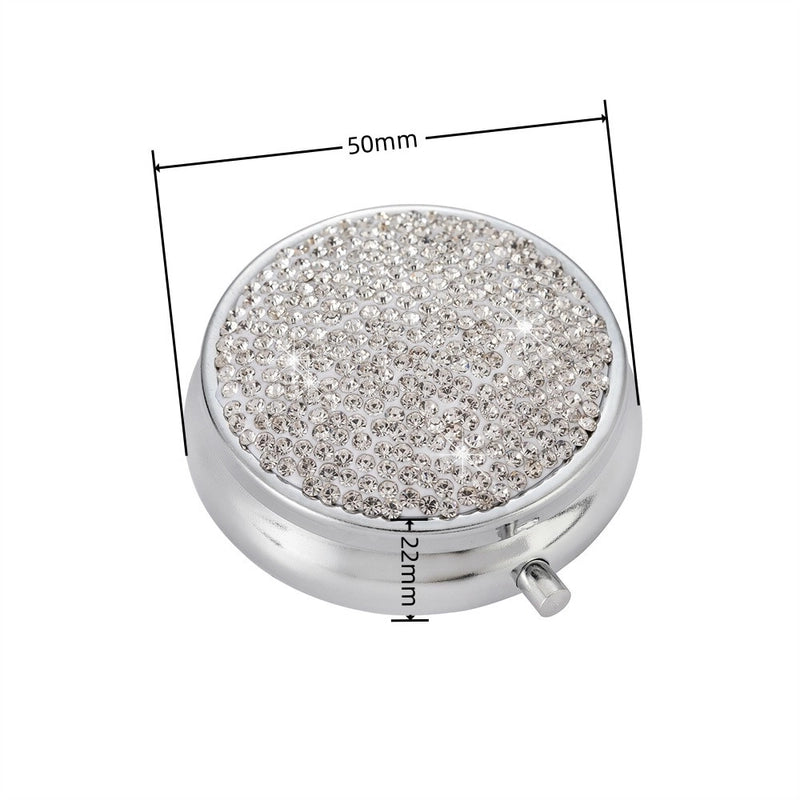 2 Pieces Casual Elegant Glam Solid Color Stainless Steel Rhinestone Soft Clay Storage Container Box