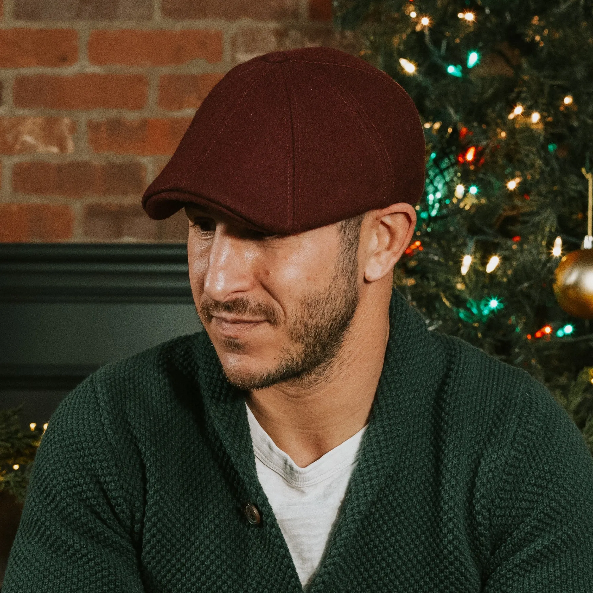 Hatsfashion-The Christmas Peaky   Cap - Crimson