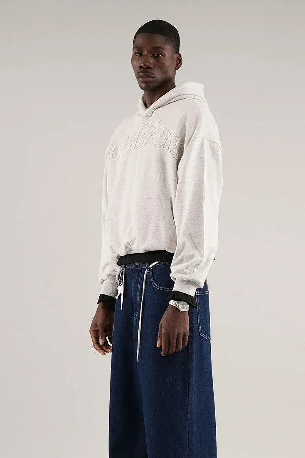 Solid 3D Letter Casual Longsleeve Hoodie