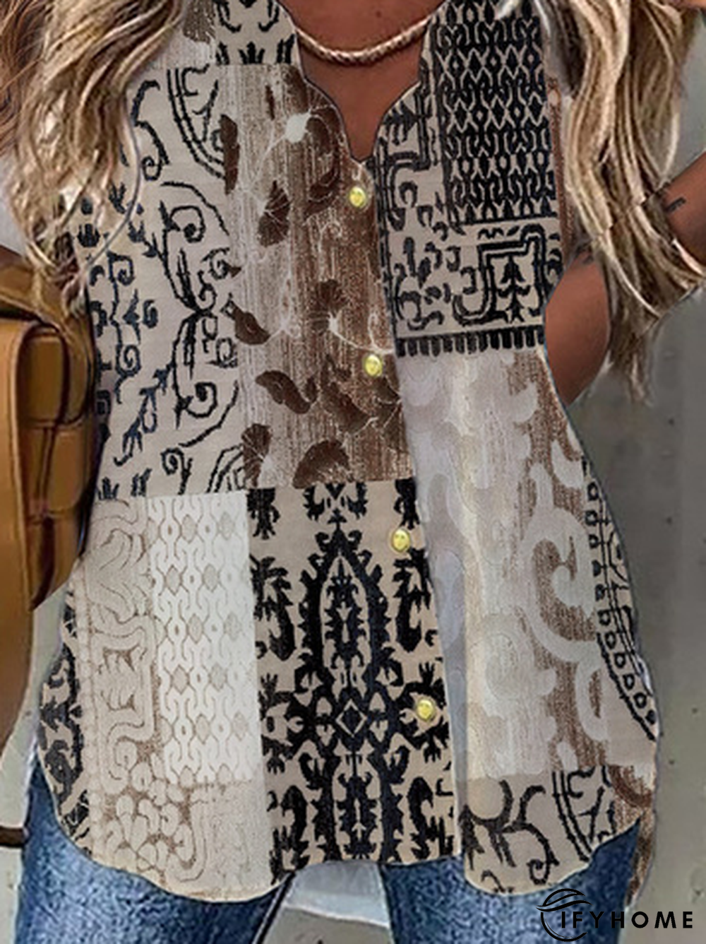 Casual Short Sleeve Blouse | IFYHOME