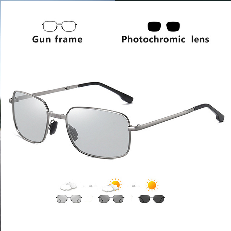 Men Alloy Fold Photochromic Polarized Folding Sun Glasses
