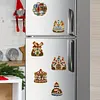 6PCS Fairyland DIY Pearl Diamond Painting Christmas Fridge Magnets, Sparkling Rhinestone Refrigerator Magnet Craft Kit for Home Decor & Gifts