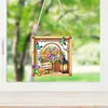 (US Local)Acrylic Flower Basket DIY Hanging Diamond Art Kits Wall Door Decor