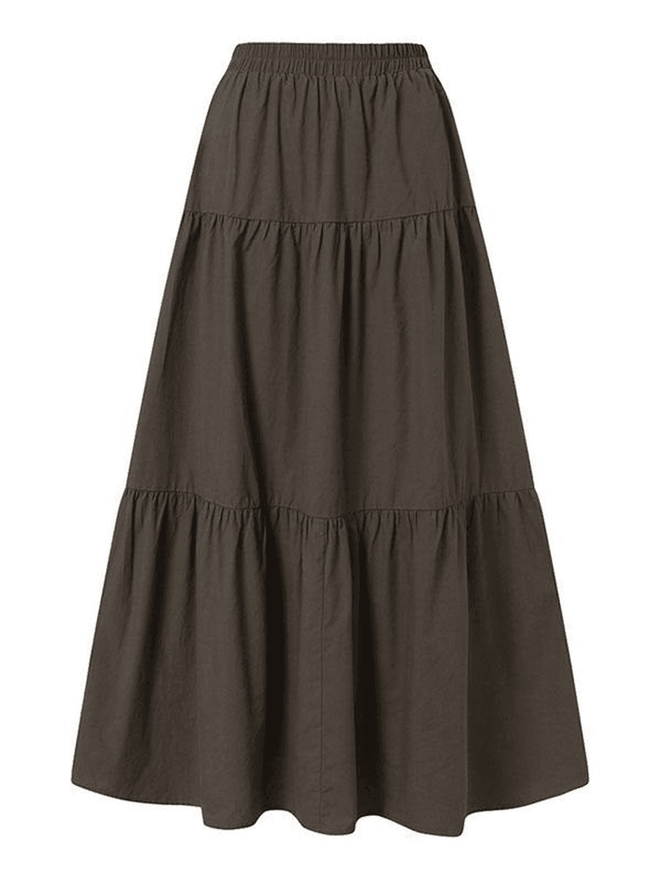 Brownm Fairy Tiered Maxi Skirt