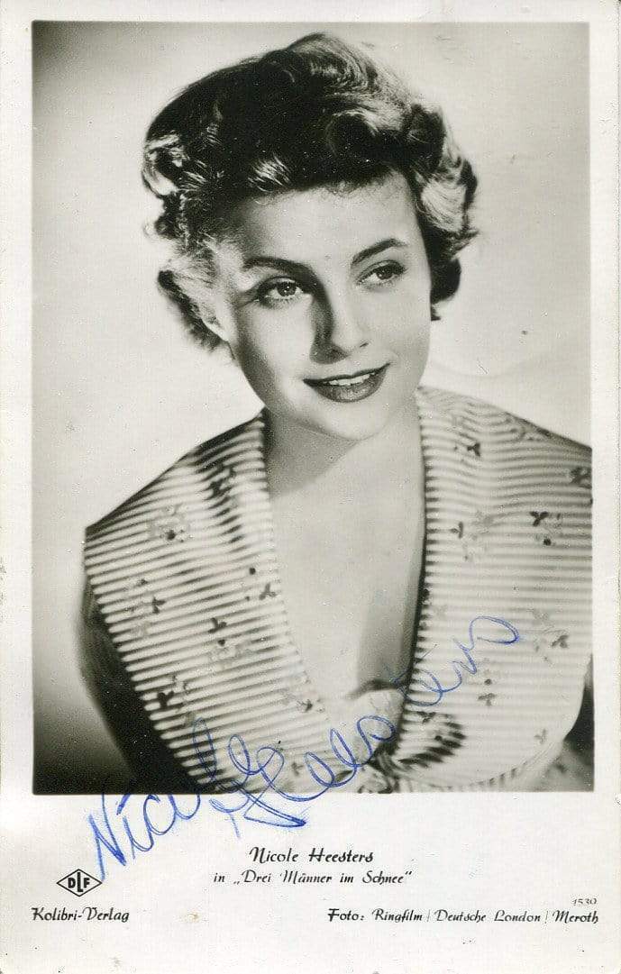 Nicole Heesters ACTRESS autograph, signed vintage Photo Poster painting