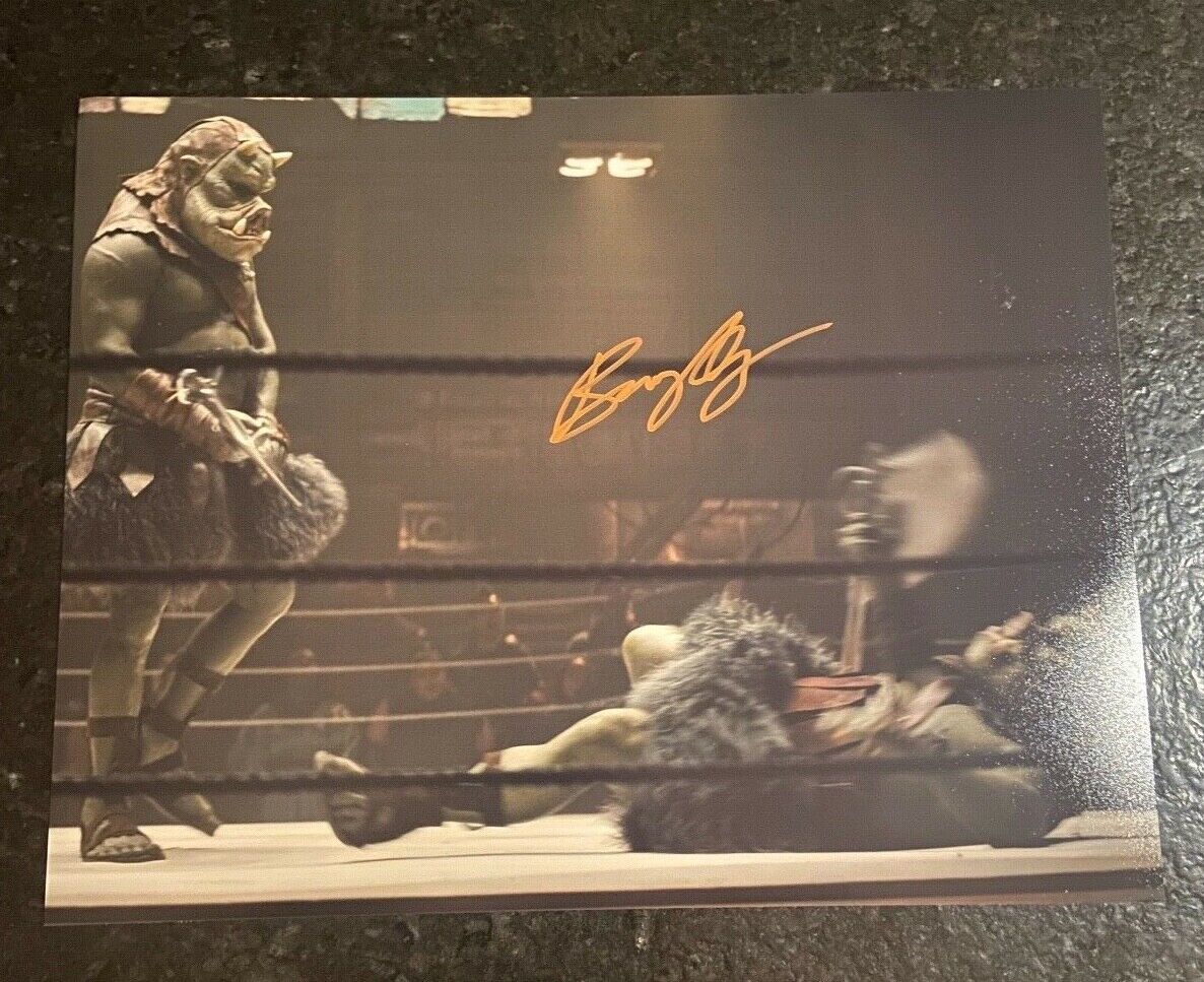 * BARRY HANLEY* signed 11x14 Photo Poster painting * GAMORREAN FIGHTER * THE MANDALORIAN * 11