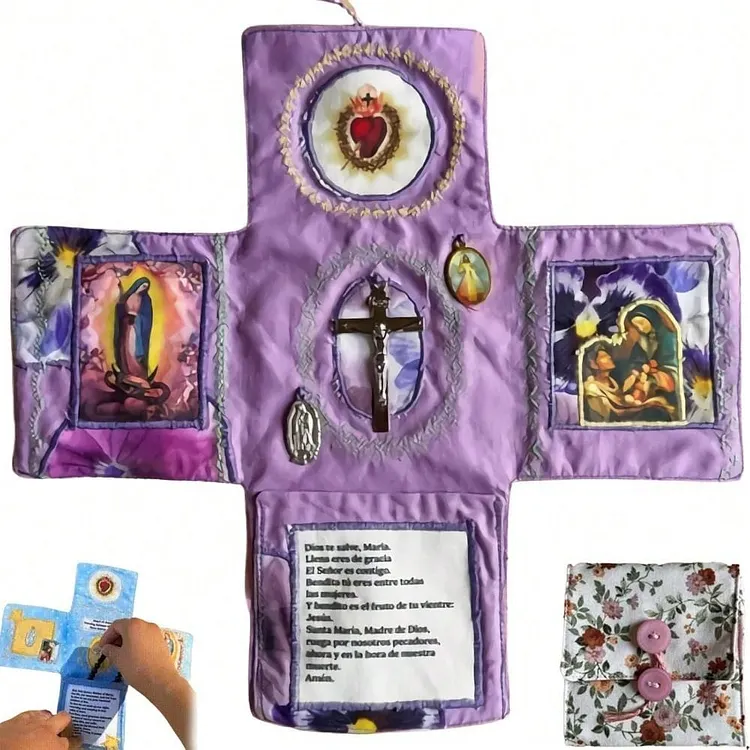 ✝️ Handmade Miniature Shrine (Includes Silver Cross) ✝️