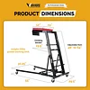 Workhorse Automotive High Engine Creeper 400 LB Capacity, 48"-67" Foldable with Adjustable Working Height & Worklight