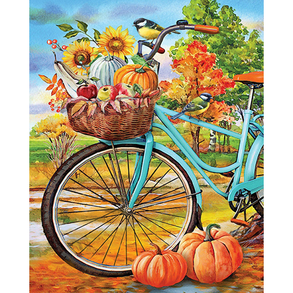 Bicycle Full Of Fruits And Vegetables-Paint by Numbers-30*40cm/40*50cm