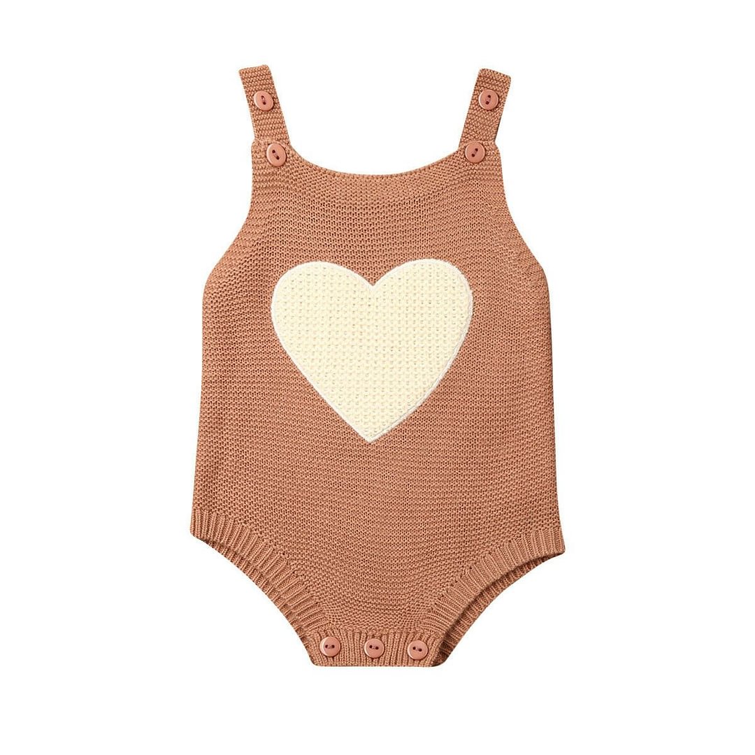 2019 Baby Spring Autumn  Clothing Newborn Infant Baby Boy Girl Knitted Bodysuit Jumpsuit Sleeveless Outfits Heart Star Clothes
