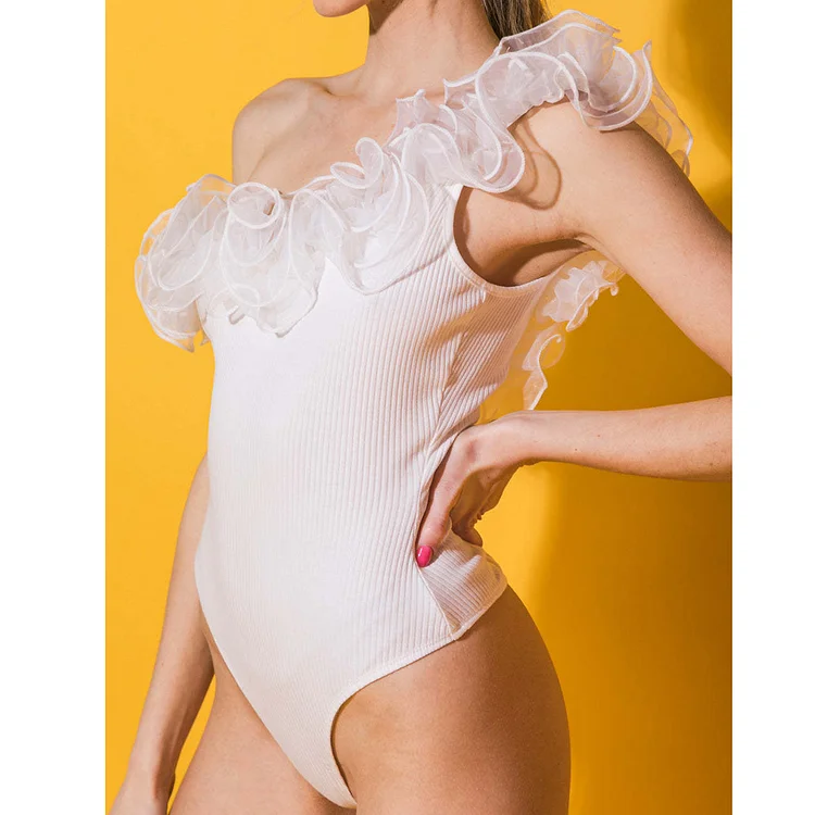 Lace  Backless One Piece Swimsuit
