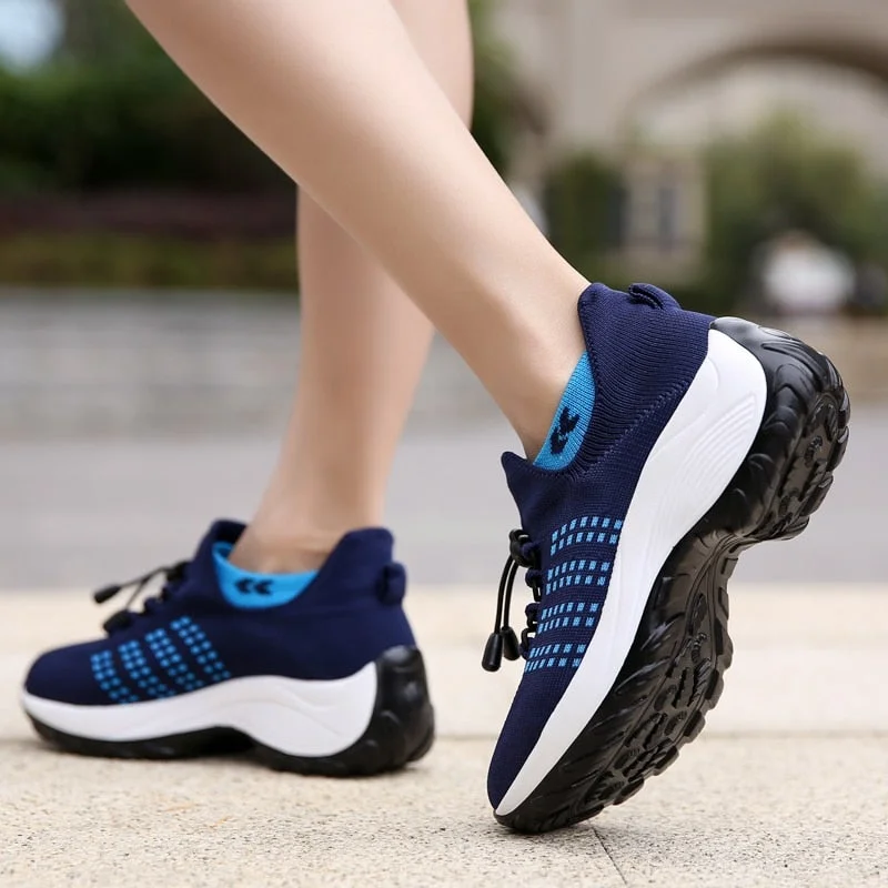 Women Flat Platform Shoes Woman Sneakers for Women 2021 Breathable Mesh Tenis Ladies Shoes for Sock Sneakers Zapatillas Mujer