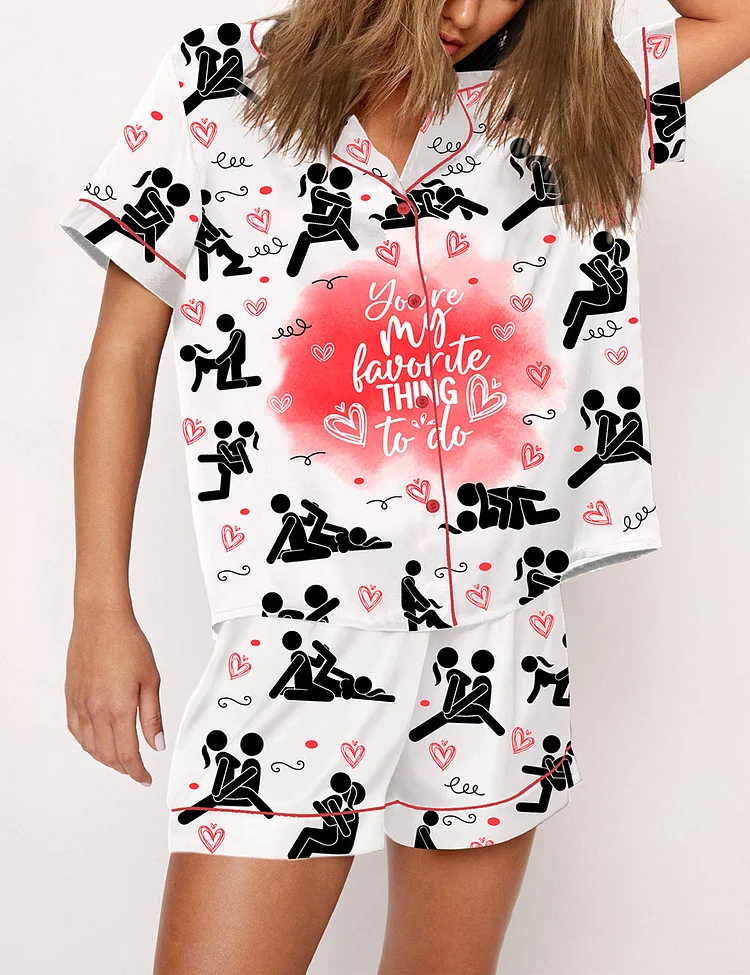 Women's Valentines Day Favorite Thing To Do Pajama Set