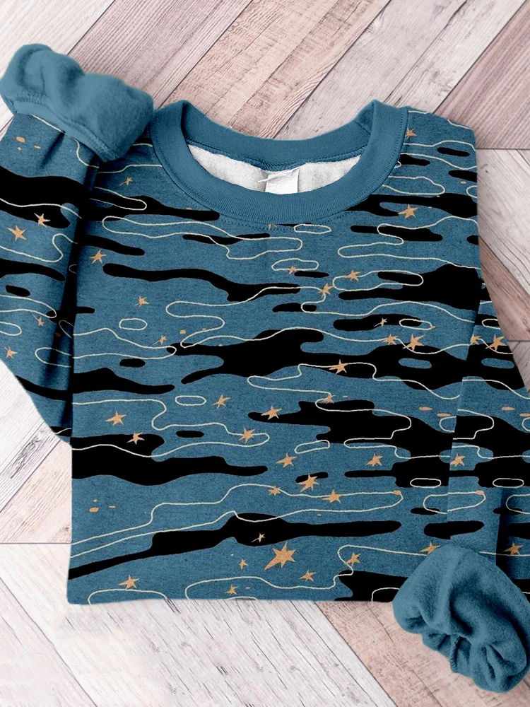 Stars and Shimmer Ocean Art Comfy Sweatshirt