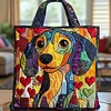 Whimsical Dachshund Quilted Tote Bag GFTOTP8737