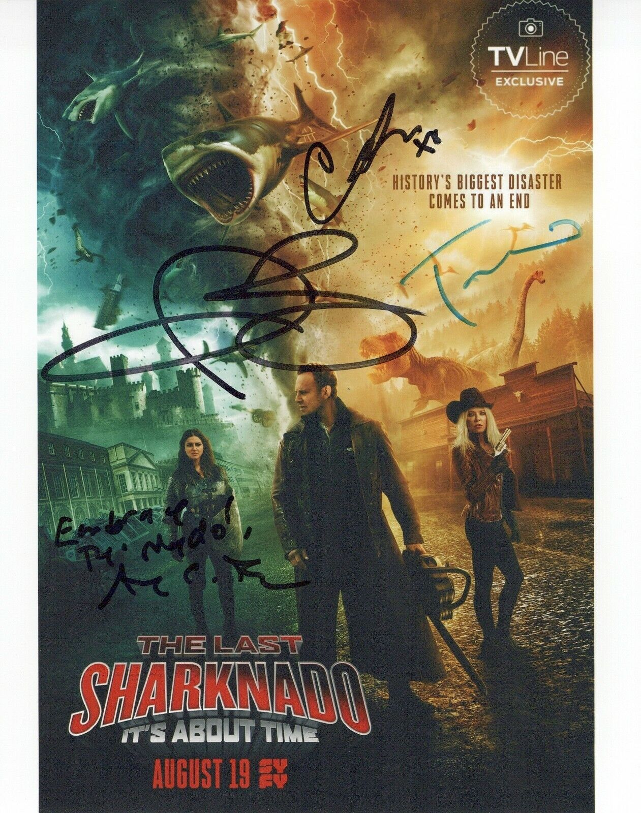 The Last Sharknado It's About Time autographed Photo Poster painting signed 8x10 #1 4 autos