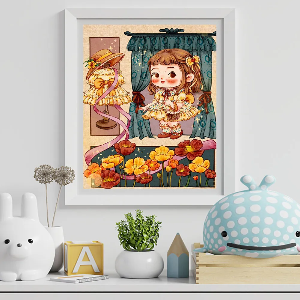 Full Round Diamond Painting 30*40cm - Little Girl