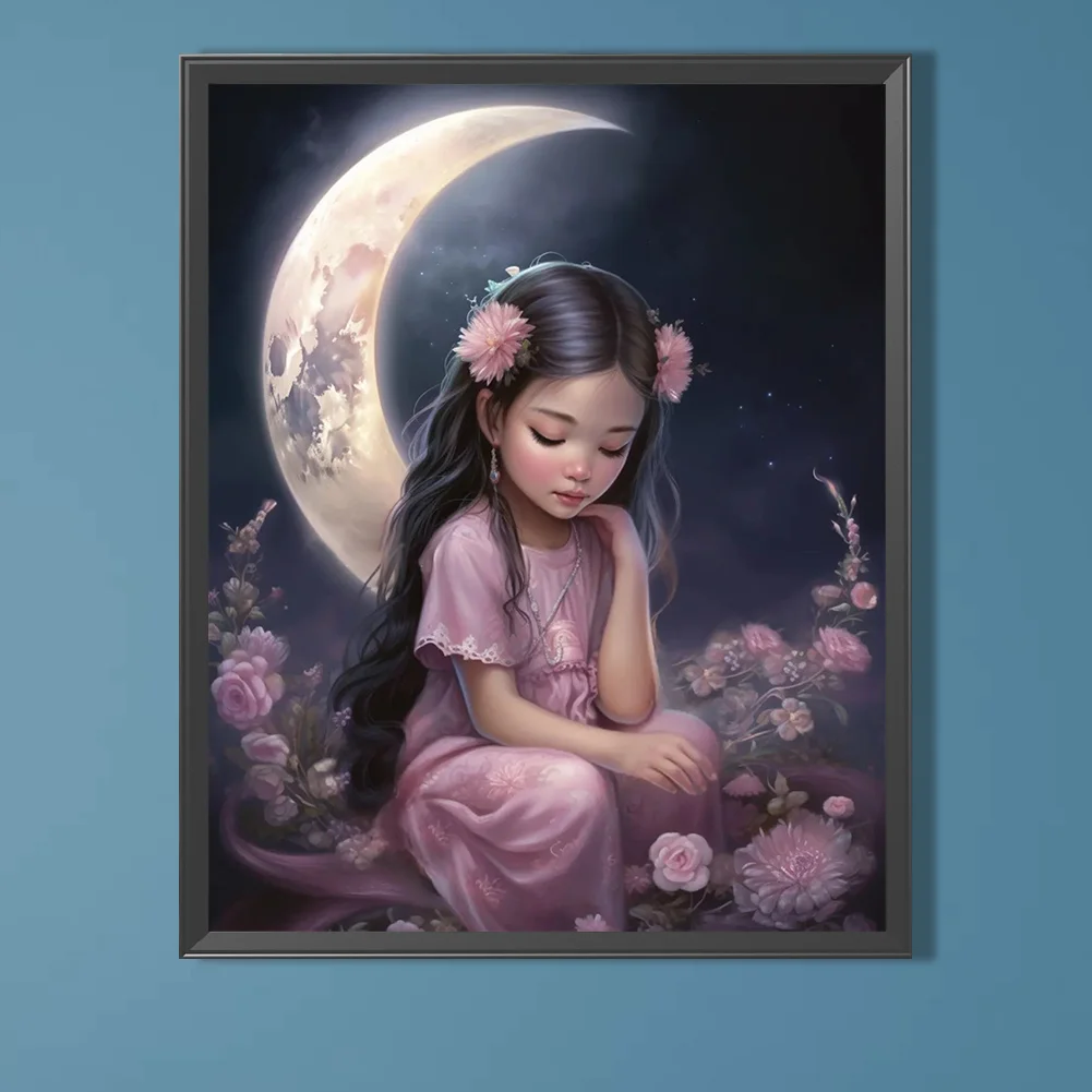 Diamond Painting - Full Round Drill - Girl(Canvas|40*50cm)