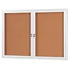 [US Local Warehouse] Enclosed Bulletin Board with Locking Door Outdoor Bulletin Board Aluminum Frame Wall Display Case Weatherproof for  Office Commercial Hospital Etc