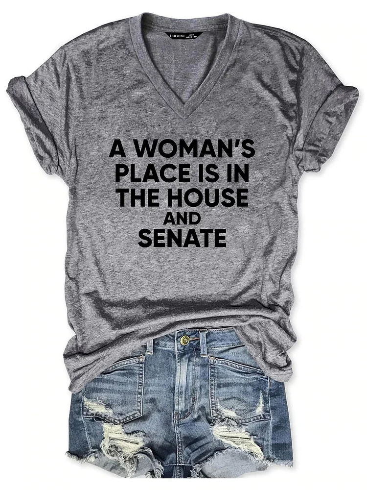 Bestdealfriday A Woman's Place Is In The House And Senate Shirt