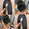 Kinky Straight Wig Lace Front Human Hair Wigs Brazilian 360 Lace Frontal Wig