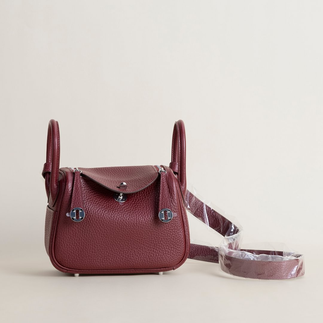 Mini Lindy Clemence leather 55 H Rouge PHW