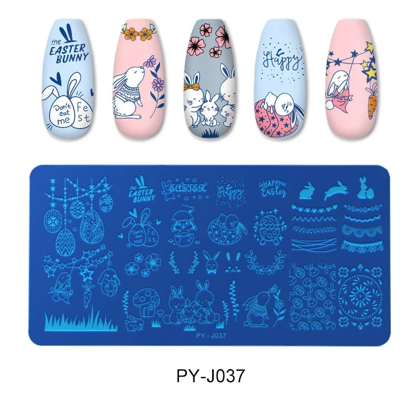 PICT YOU Nail Stamping Plates Animals Stamping Template Stainless Steel Stamping Nail Template Nail Design Stencil Tool-Nail Inspo