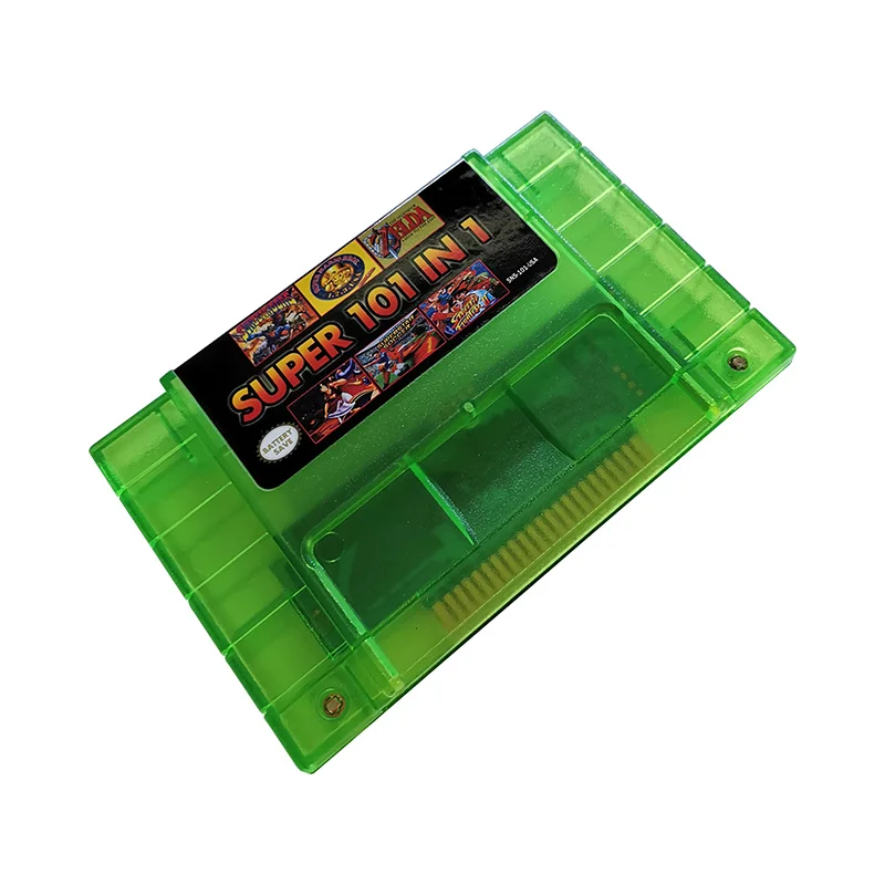 16 Bit Game Card - Super 101 in 1 Classic Collection SNES Multicart Super NES Games Cartridge for Retro SNES Game Console | English Language NTSC US Version
