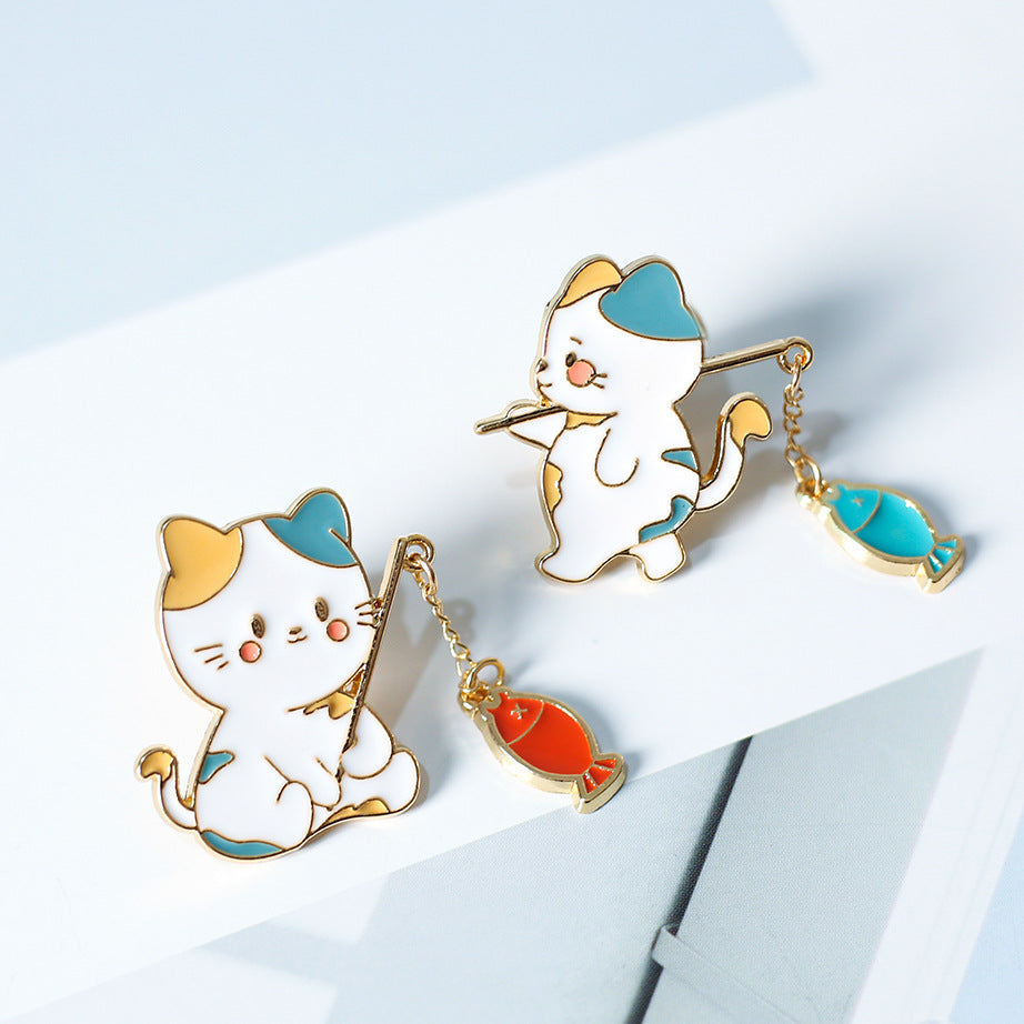 Cute Cartoon Cat Pins