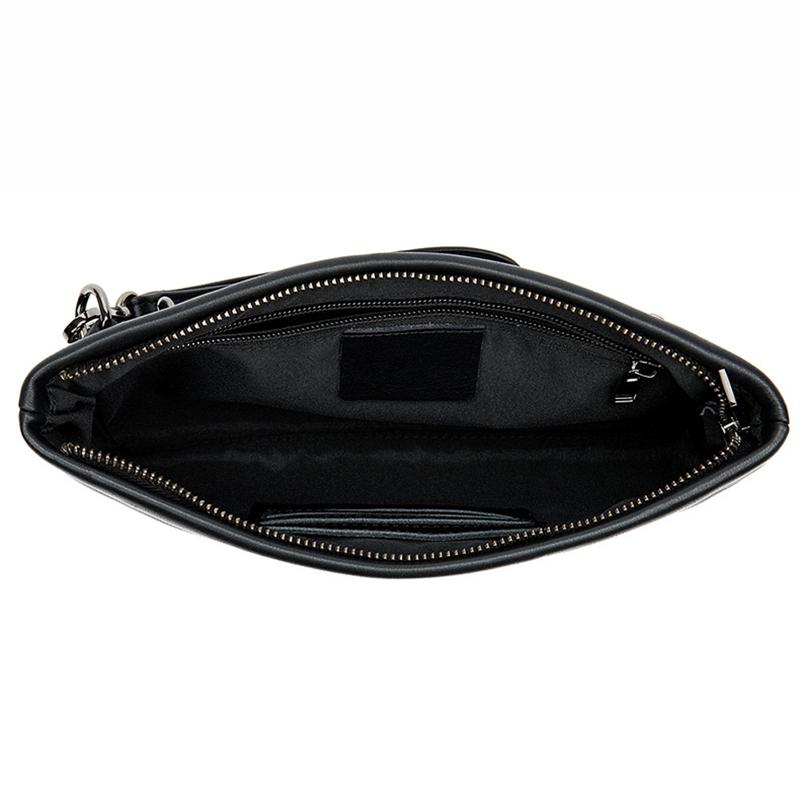 Business Waterproof Plain Soft Leather Clutch Bags