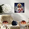 uk.everydayedeals DIY Pearl Painting With Frame - Handmade Self-Adhesive Pearls - Jesus(25*25cm)