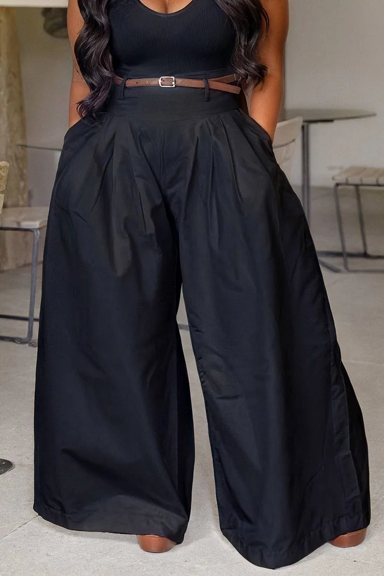 Plus Size Business Casual White Casual Pocket Pants 2024 - Xpluswear