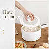 Electric Hot Pot 2L Non-Stick Frying Pan Boil Dry Protection Multi-function Cooker with Steamer for Noodles Steak Eggs Stir Frying