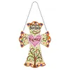 5D DIY Special Shaped Diamond Painting Cross Hanging With Lamp String Kit