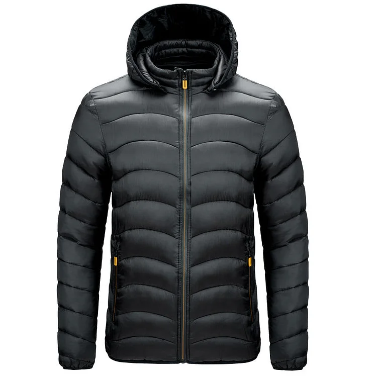 Doudoune Cotton Coat Men's Fall Winter Hooded Coat Men's Lightweight Cotton-Padded Jacket