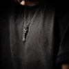 Retro Skull Metal Gesture Pendant Necklace Men's Rock