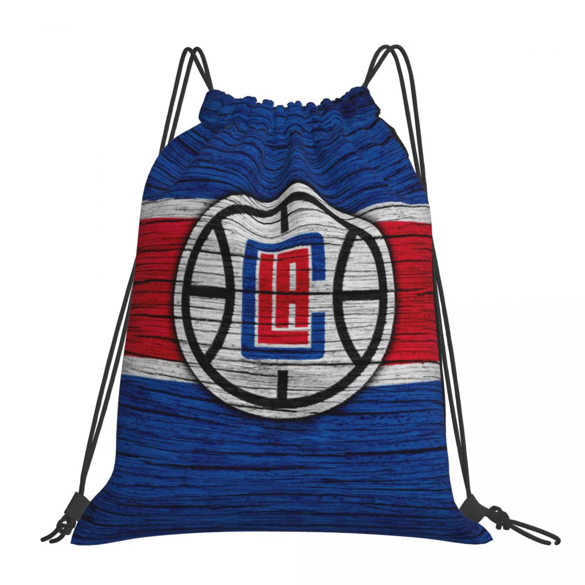 Los Angeles Clippers Hardwood Design Foldable Sports Gym Drawstring Bag