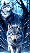Luxury AB Velvet Diamond Painting Kit - Wolf