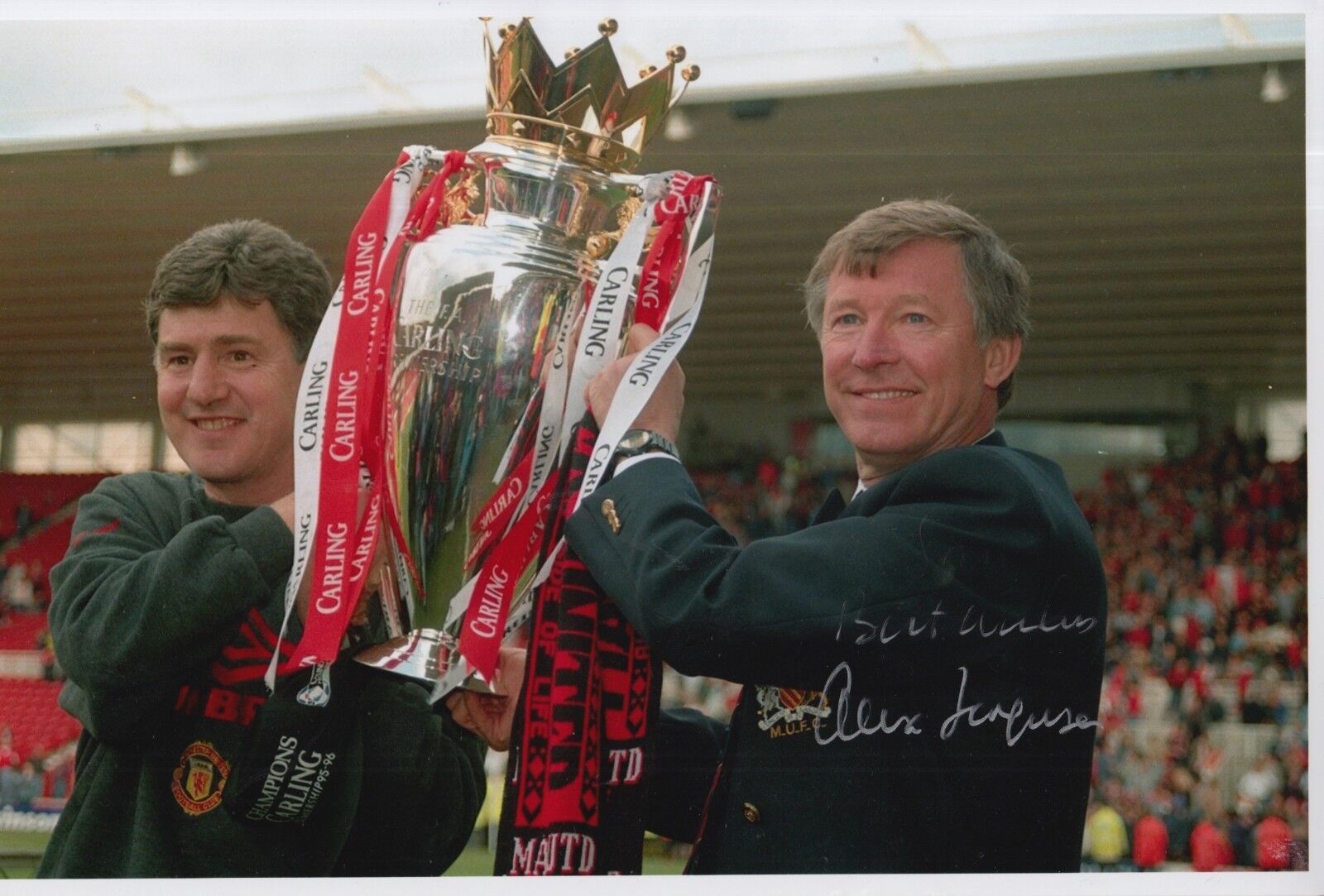 Alex Ferguson Hand Signed Manchester United 12x8 Photo Poster painting