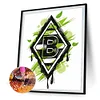 Fußball Borussia Mönchengladbach - Rund Diamant Malerei- 30*40CM