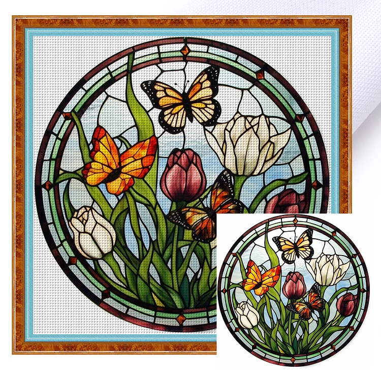 『HuaCan』Windowpane Style - Animal - 18CT Counted Cross Stitch(20*20cm)