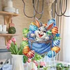 (US Only)3Pcs 2D/Flat DIY Easter Bunny Diamond Art Pendant DIY Home Decor Hanging Charm