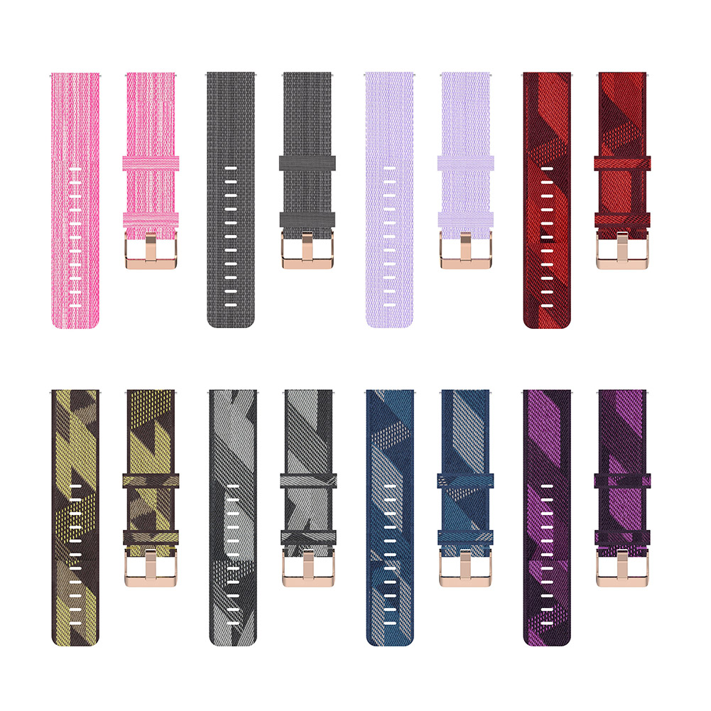 

18/20/ Nylon Waterproof Bracelet Watch Strap for Garmin Forerunner 255S, Pink, 501 Original