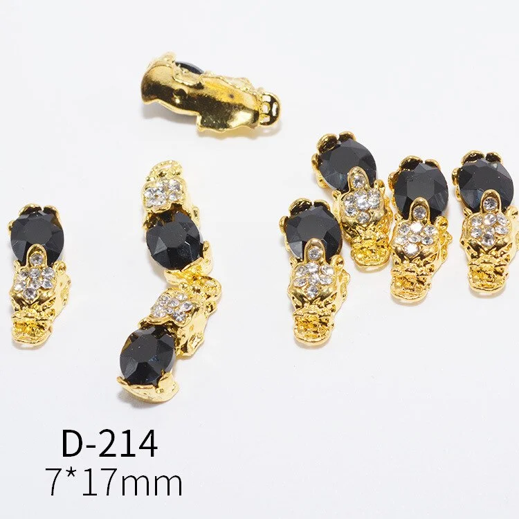 Nail Decoration Elegant Brave Troops Designs 10 pcs/Set Alloy With Exquisite Zircon Rhinestones For Nail Tips Beauty Salons