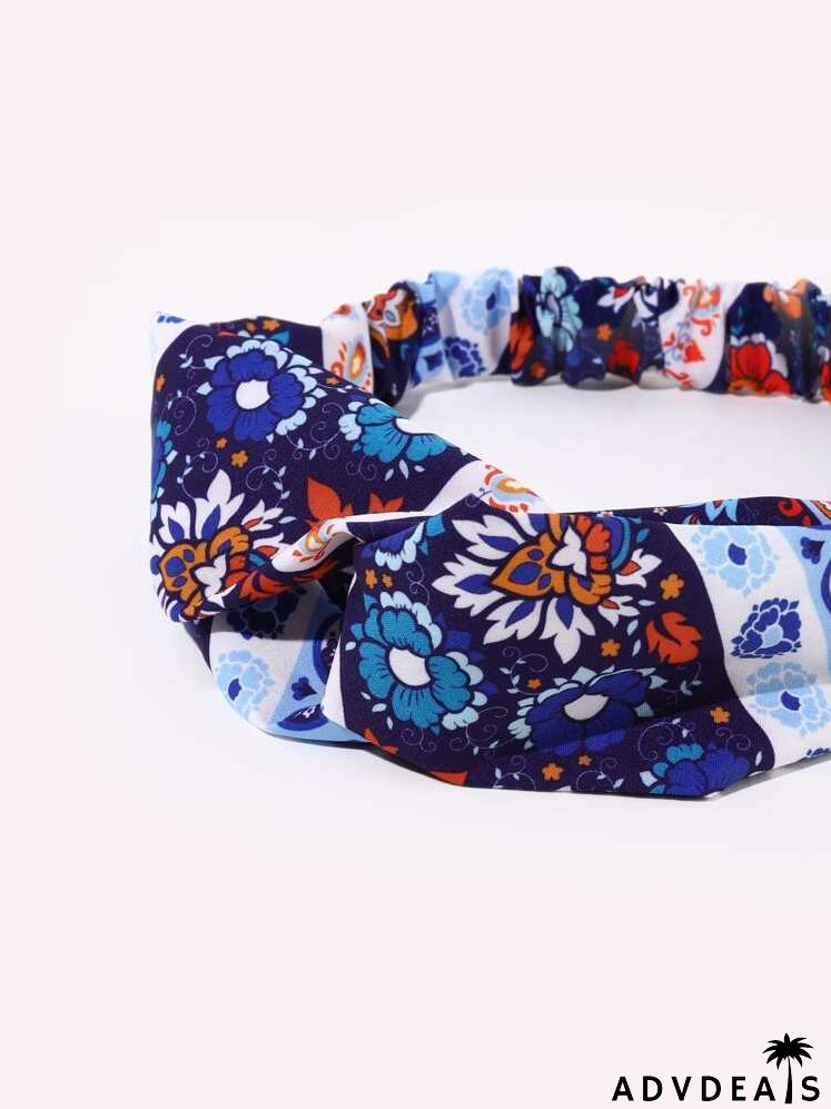 Flower Print Hair Band